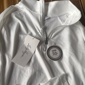 Lady Hagen long sleeve White Quarter-Zip UPF 50+ Pullover size medium nwt